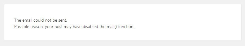 WordPRess cannot send email