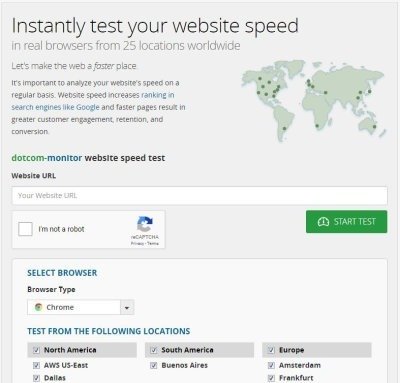 wordpress website page speed test dotcomtools